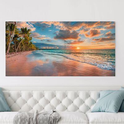 Pintura fotográfica, impresión en lienzo: Pangea Images, Sunset Beach, Maui, Hawái