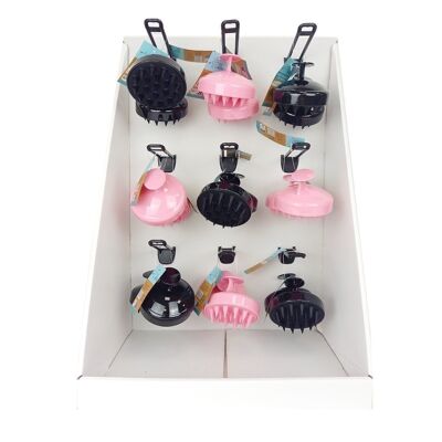 PRESENTOIR 18 brosses massantes - Noir et Rose - FEEL NATURAL