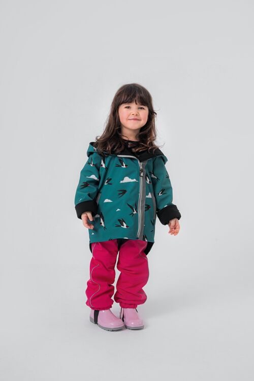 Kids Softshell Jacket with Patent, Birds