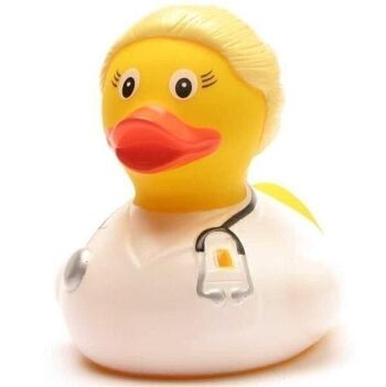 Canard en caoutchouc docteur blond - canard en caoutchouc 1