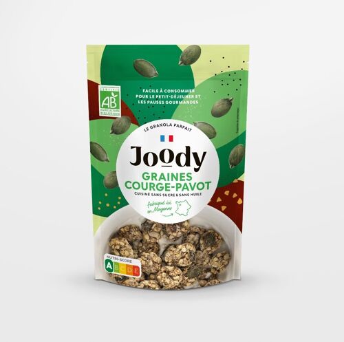 Granola Graines Courge-Pavot - sans gluten, Bio, vegan (300g)