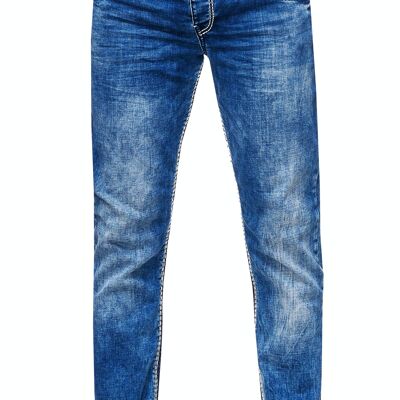 Jeans Hose Herren Jeans-Hose "LEVIN" von "RUSTY NEAL" Blue Used Stretch Hose 7444-4
