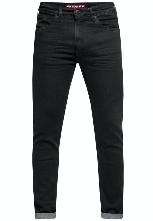 Jeanshose Black Used "MELVIN" Stretch Slim Fit NOOS Herren-Jeans-Hose 5-Pocket Business Pants 12224