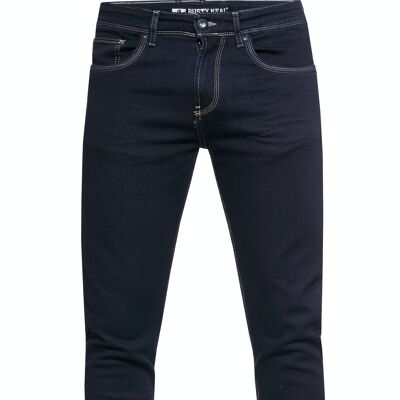 Jeanshose Dark Blue Used "MELVIN" Stretch Slim Fit NOOS Herren-Jeans-Hose 5-Pocket Business Pants 12224-2