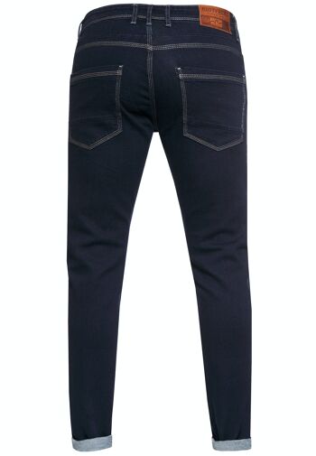 Pantalon jeans bleu foncé usé "MELVIN" stretch slim fit NOOS pantalon jeans homme 5 poches pantalon business 12224-2 2