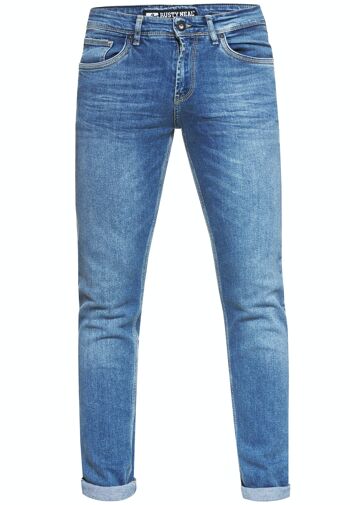 Pantalon jeans bleu occasion "MELVIN" stretch slim fit NOOS pantalon jeans homme 5 poches business pants 12224-5 1