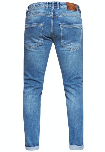 Pantalon jeans bleu occasion "MELVIN" stretch slim fit NOOS pantalon jeans homme 5 poches business pants 12224-5 2