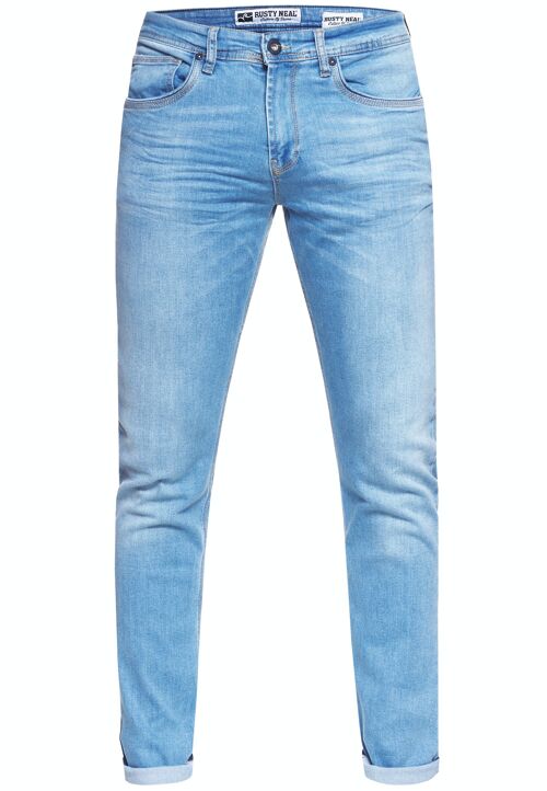 Jeanshose Light Blue Used "MELVIN" Stretch Slim Fit NOOS Herren-Jeans-Hose 5-Pocket Business Pants 12224-6