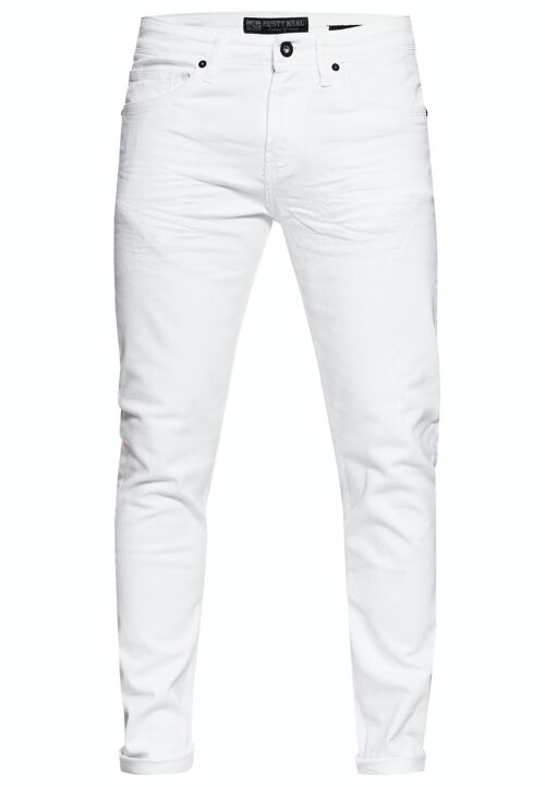 Jeanshose White "MELVIN" Stretch Slim Fit NOOS Herren-Jeans-Hose 5-Pocket Business Pants 12224-7