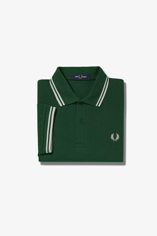 TWIN TIPPED FRED PERRY SHIRT-IVY