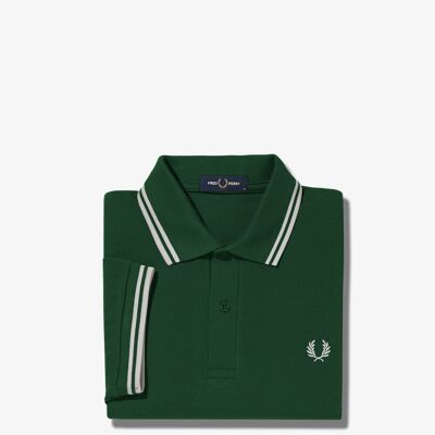 TWIN TIPPED FRED PERRY SHIRT-IVY