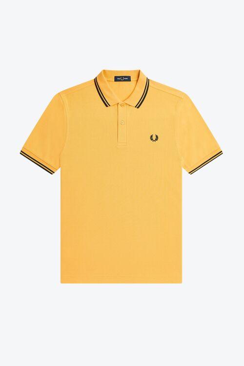 TWIN TIPPED FRED PERRY SHIRT-GOLDEN HOUR