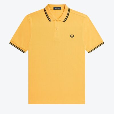 TWIN TIPPED FRED PERRY SHIRT-GOLDEN HOUR