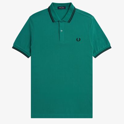 TWIN TIPPED FRED PERRY SHIRT-DEEP MINT