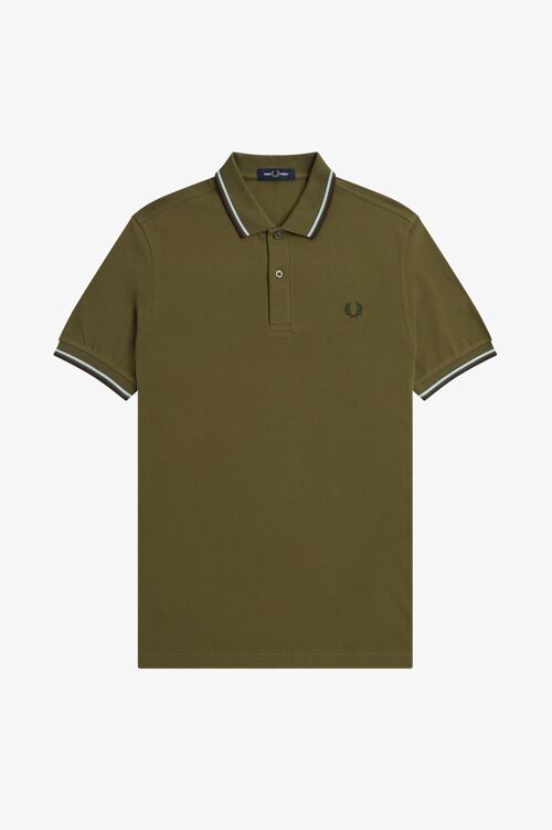 TWIN TIPPED FRED PERRY SHIRT-UNIGRN/LICE/NGRN