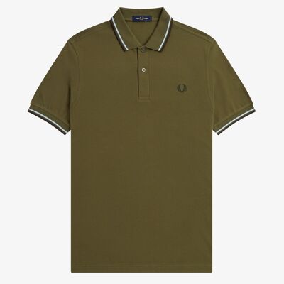 TWIN TIPPED FRED PERRY SHIRT-UNIGRN/LICE/NGRN