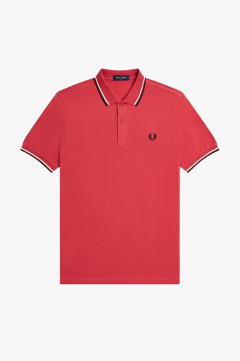 TWIN TIPPED FRED PERRY SHIRT-WSHDRD/SNWHT/BLK 2
