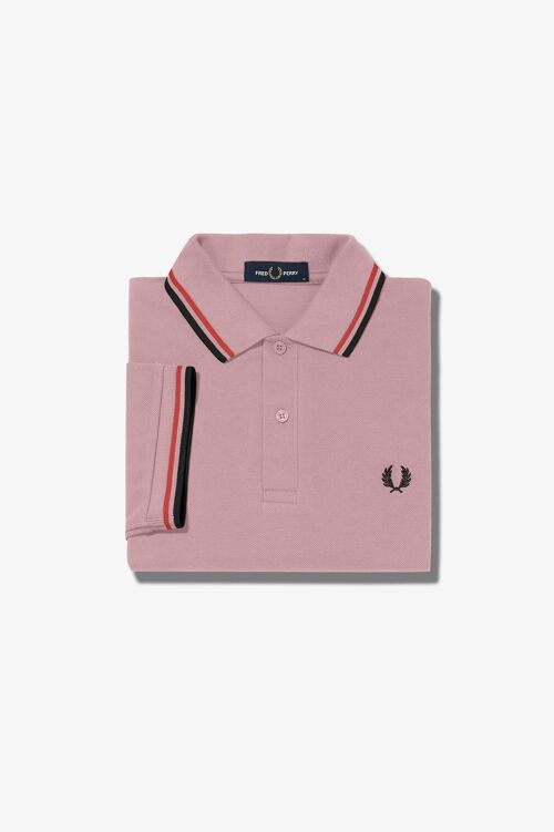 TWIN TIPPED FRED PERRY SHIRT-CHLKPNK/WSHEDR/B