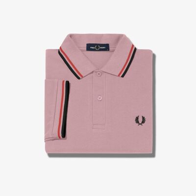 TWIN TIPPED FRED PERRY SHIRT-CHLKPNK/WSHEDR/B