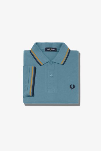 TWIN TIPPED FRED PERRY SHIRT-ABLUE/GHOUR/NVY 1