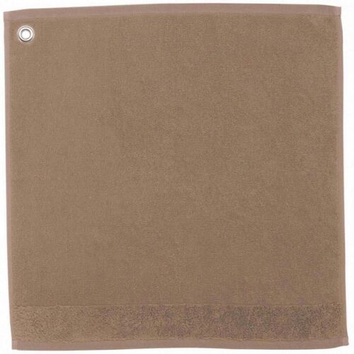 Essuie-mains oeillet Curl Tabac 50 x 50