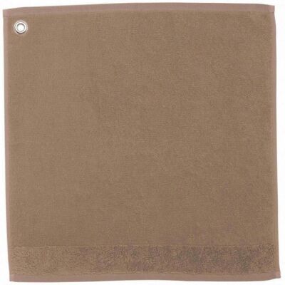 Curl Tobacco eyelet hand towel 50 x 50