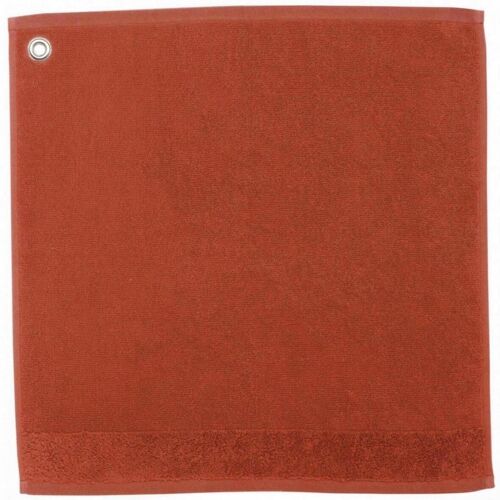 Essuie-mains oeillet Curl Terracotta 50 x 50