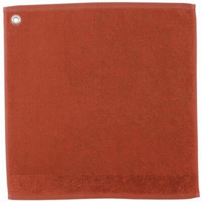 Essuie-mains oeillet Curl Terracotta 50 x 50