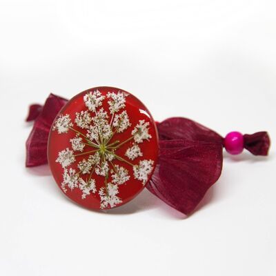 Rotes Anis-Blumenarmband