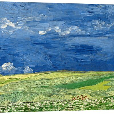 Impression sur toile de qualité musée Vincent van Gogh, Champs de blé sous les nuages
