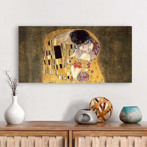 Quadro su tela di qualità museale Gustav Klimt, Il Bacio