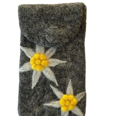 Mobile phone case edelweiss anthracite