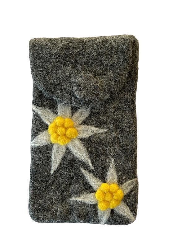 Custodia per cellulare Edelweiss antracite, 9 x 17 cm