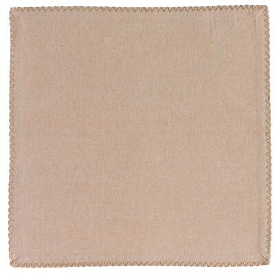 Lot de 2 serviettes de table recyclées Delia Naturel 41 x 41