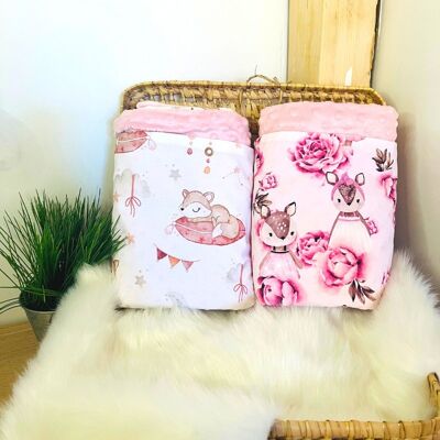 Set of two girly girls blankets
