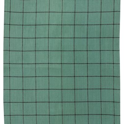 Torchon Metis Kilia carreaux Vert de gris 50 x 70 - 1463020000