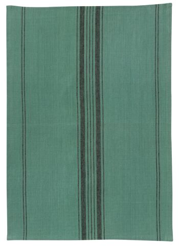 Torchon Metis Kilia rayures Vert de gris 50 x 70 - 1461020000 1