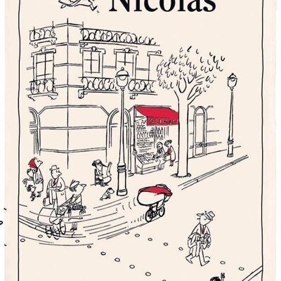 Little nicolas in town tea towel Ecru 48 x 72 - 8324011006