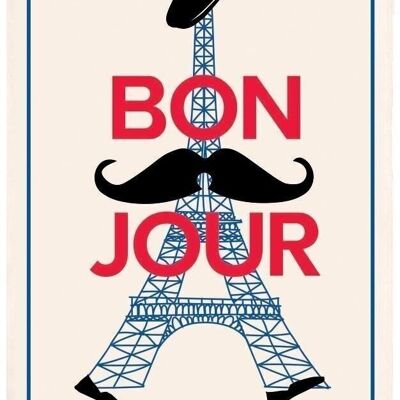 Bonjour Ecru tea towel 48 x 72 - 1608011000