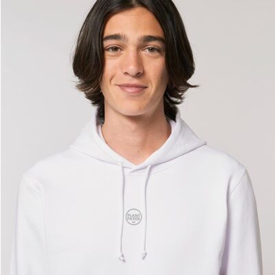 The Classics Hoodie - Embroidered Logo - Frost White - ORGANIC X RECYCLED - Large