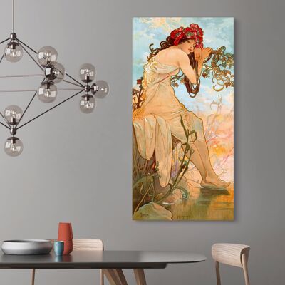 Art Nouveau painting, print on canvas: Alphonse Mucha, Summer