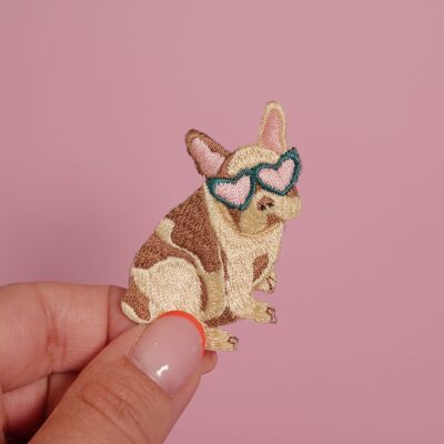 French Bulldog iron-on patch