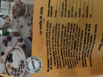 Granola Chocolat-Noisette - Sans gluten, Bio, Vegan (80g) 5