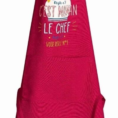 Kochschürze Chef mom recycelt Pink 72 x 90 - 4674135000