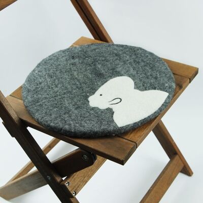Felt seat cushion sheep - anthracite