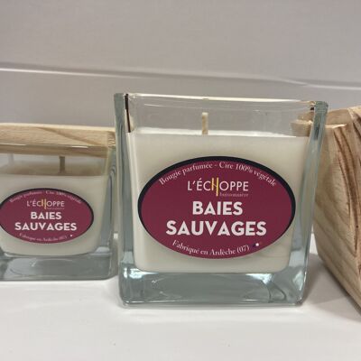 BOUGIE PARFUMEE BAIES SAUVAGES 190 G DE CIRE 100 % VEGETALE DE SOJA