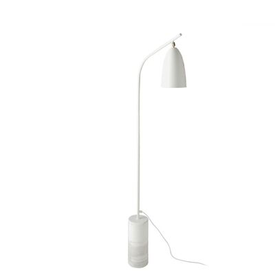 White steel and marble floor lamp model 8036