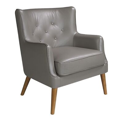 Confidant armchair upholstered in leather model 5085