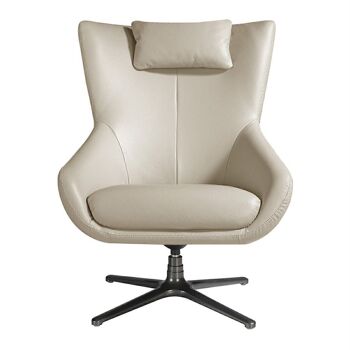 Fauteuil pivotant en cuir avec coussin amovible modèle 5090 2