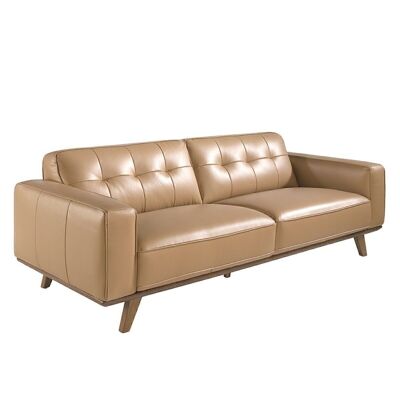3-seater sofa upholstered in sand leather model 6120